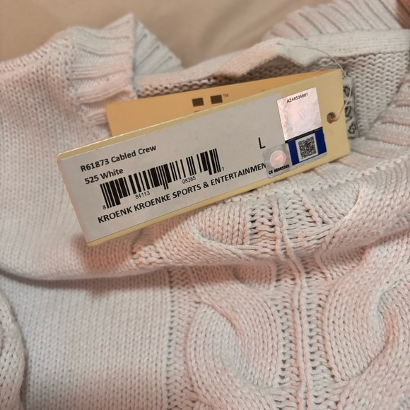 NWT Colorado Avalanche Cable Knit Pullover Crewneck Sweater Size Large - Picture 8 of 11